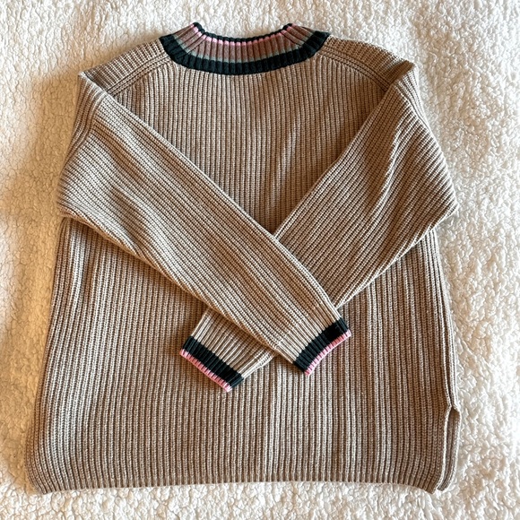 MADEWELL 	tipped forrest v-neck sweater (never worn!) Large - Picture 3 of 6